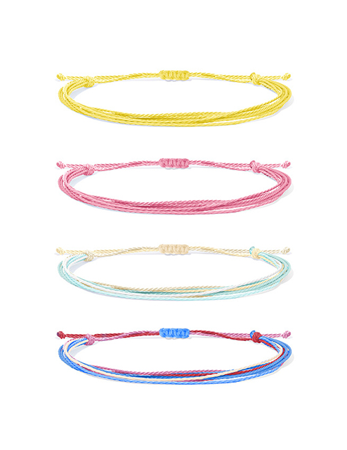 Fashion 45# Colorful Cord Braided Bracelet Set