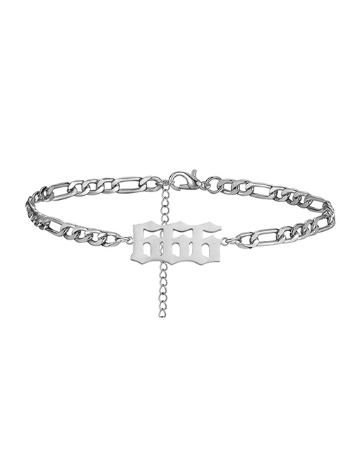 Fashion Steel 666 Stainless Steel Number Anklet