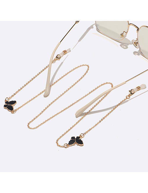 Fashion Gold Alloy Drip Oil Butterfly Chain Glasses Chain