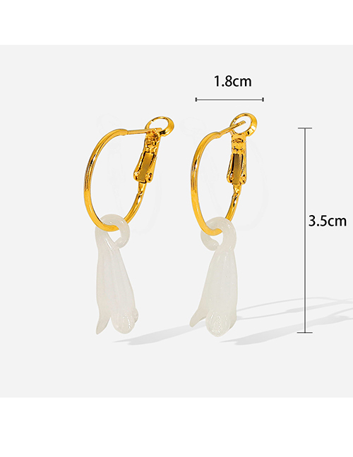 Fashion 9# Titanium Geometric Asymmetric Earrings