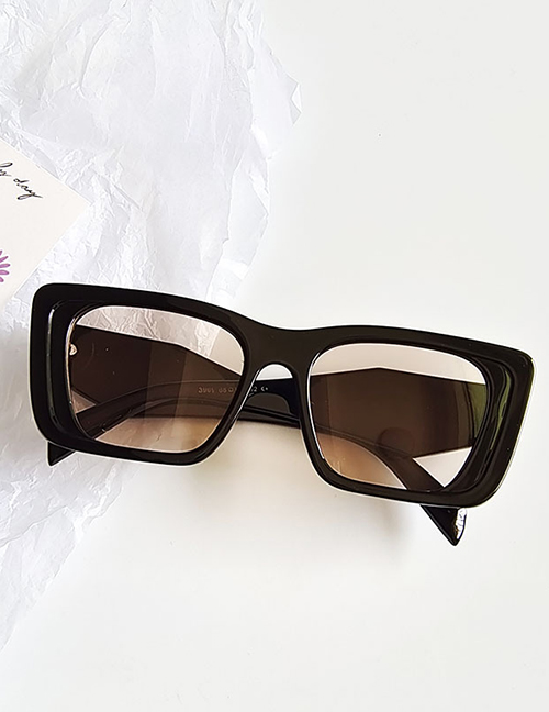 Fashion Black Frame Tea Tablets Pc Square Large Frame Sunglasses