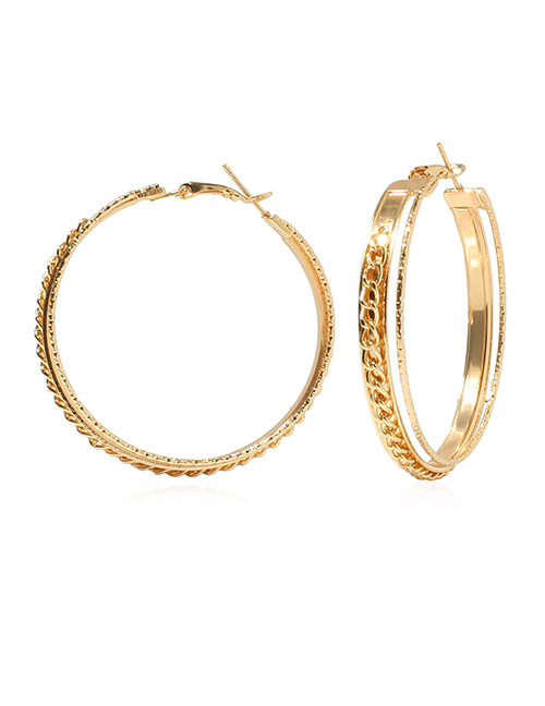 Fashion Gold Color Alloy Geometric Round Earrings