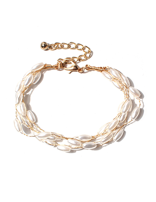 Fashion 9# Pearl Beaded Multilayer Bracelet