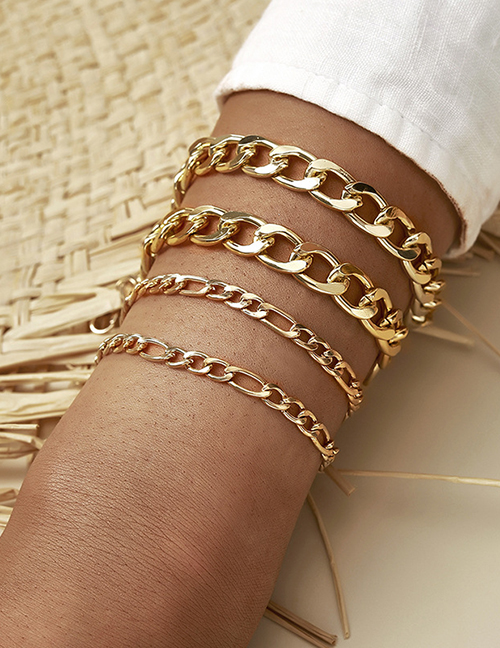 Fashion Gold Metal Chain Bracelet Set