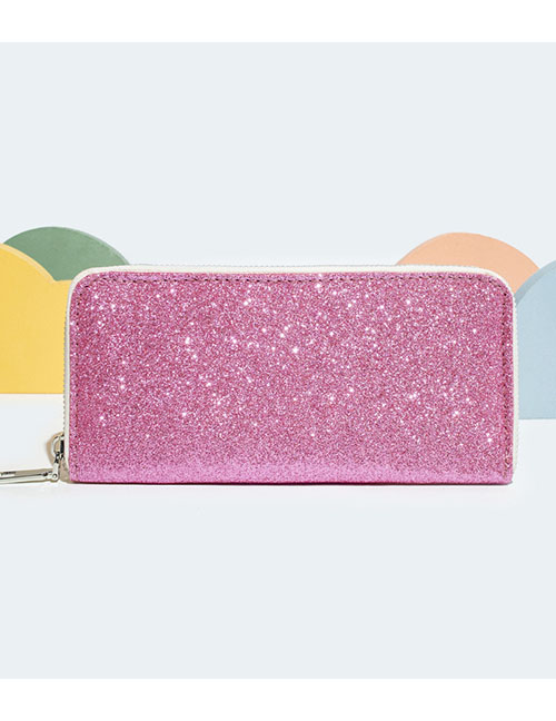 Fashion Pink Glitter Hand Wallet