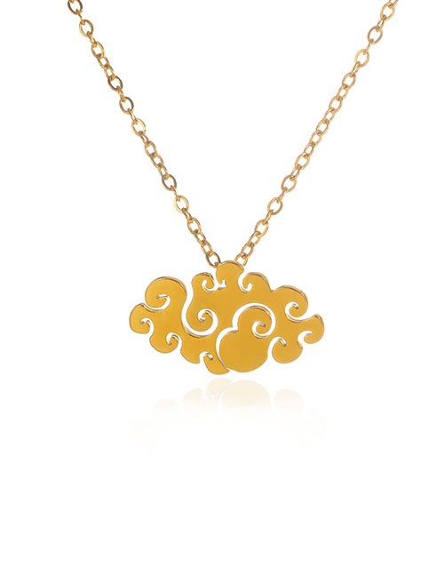 Fashion Gold Coloren Clouds Titanium Auspicious Cloud Necklace