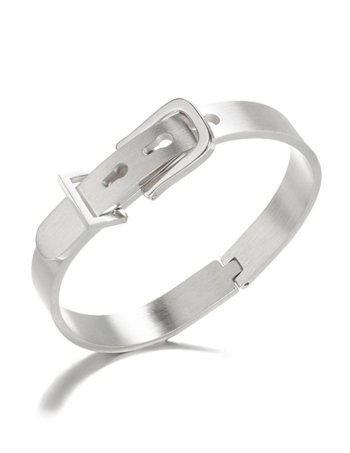 Fashion Platinum Adjustable Bracelet With Belt Buckle