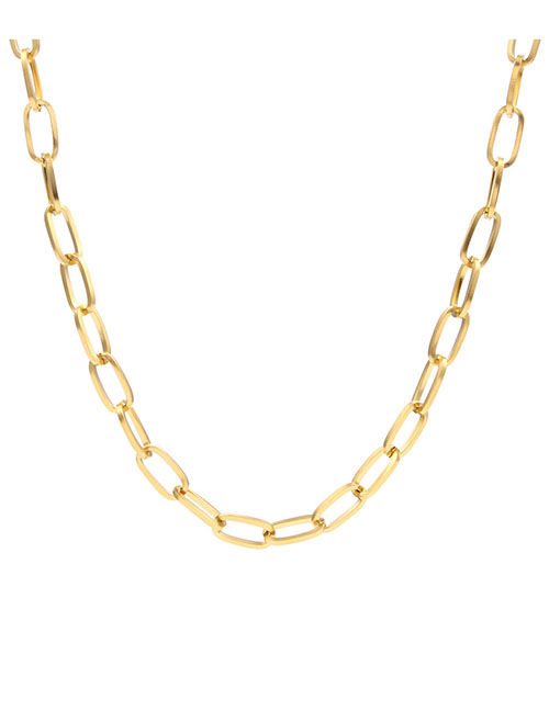 Fashion Basic Chain Large Titanium Steel Geometric Chain Necklace