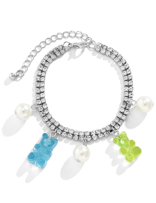 Fashion Bracelet Geometric Diamond Claw Chain Gummy Bear Bracelet