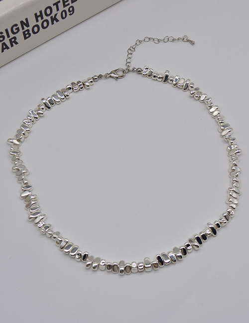 Fashion Silver Broken Silver Beaded Necklace