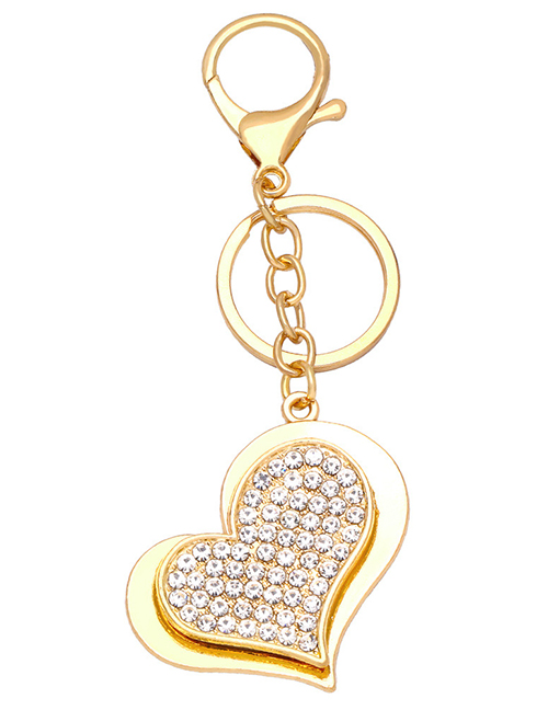 Fashion B Alloy Diamond Heart Keychain  Alloy