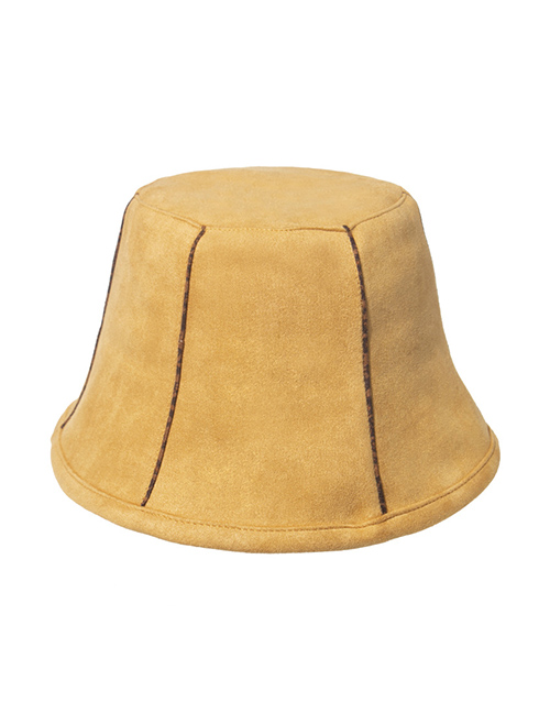 Fashion Yellow Suede Fisherman Hat