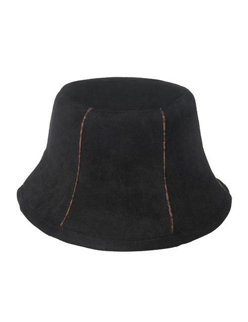 Fashion Black Suede Fisherman Hat