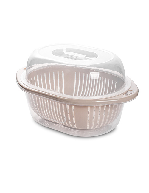 Fashion Apricot 2.1-4l Double-layer Drain Container With Lid