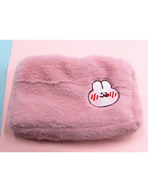 Fashion Pink Bunny Plush Cloud Smiley Bear Cosmetic Bag