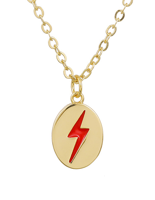 Fashion Golden Copper Lightning Necklace