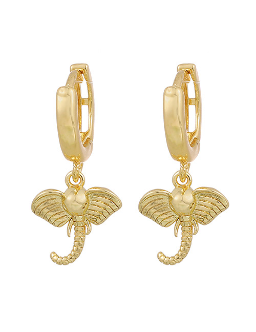Fashion Golden Copper Insect Ear Studs