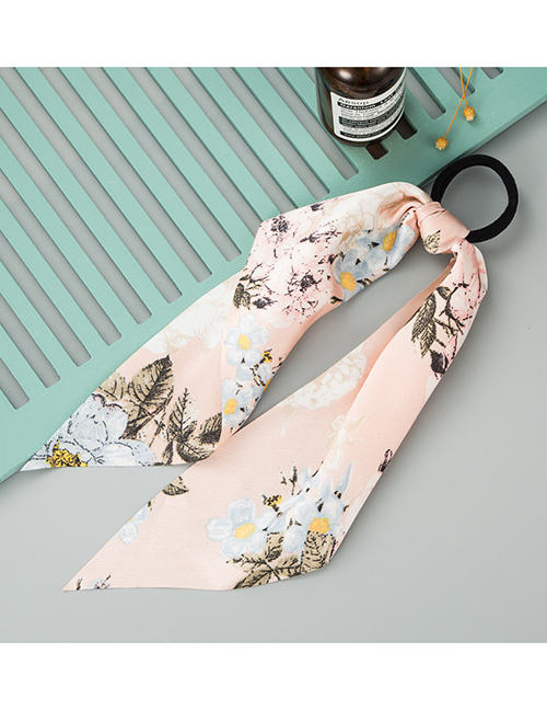 Fashion Pink Color Printed Fabric Head Rope