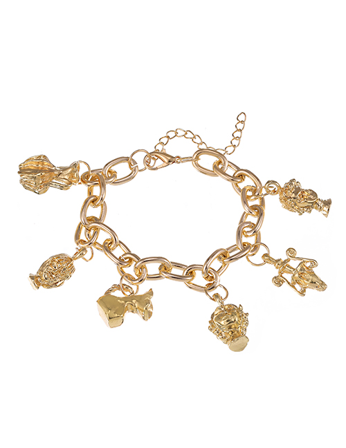 Fashion Bracelet Alloy Chain Necklace Geometric Shape Necklace Bracelet