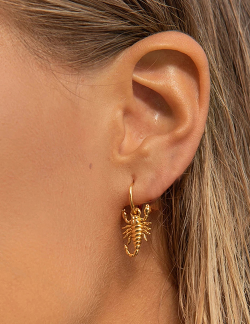 Fashion Gold Color Alloy Animal Scorpion Earrings