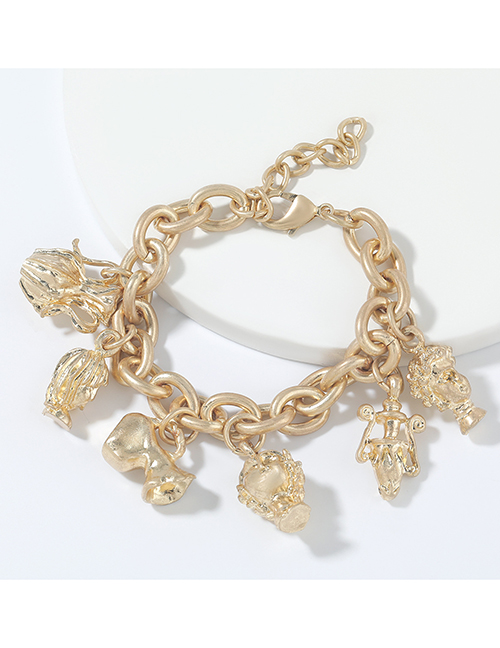 Fashion Gold Color Alloy Vase Head Thick Chain Bracelet