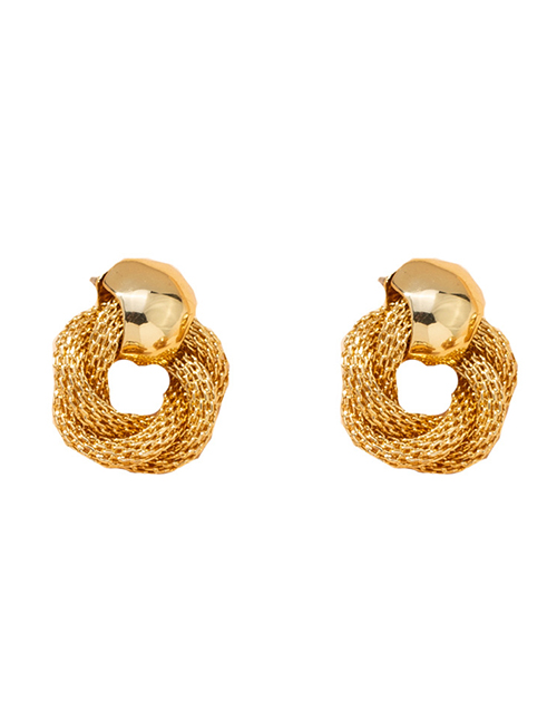 Fashion Small Cross Snake Bone Chain Alloy Hollow Earrings
