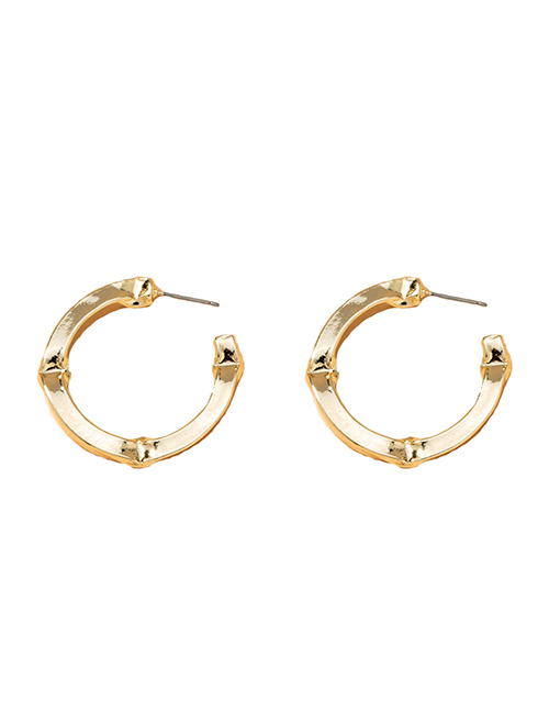Fashion Gold Color 2 Alloy Geometric C-shaped Semicircular Earrings