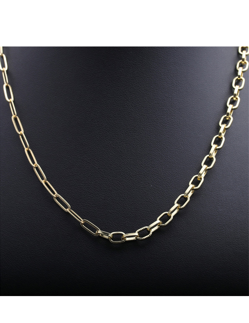 Fashion 70cm Hybrid Chain Titanium Steel Copper Chain Stainless Steel Lightning Pendant Necklace