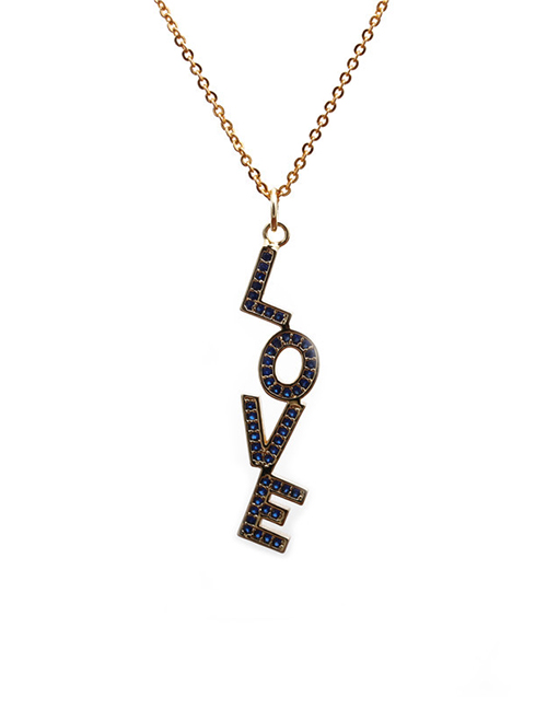 Fashion Gold Color O Child Chain Micro Inlaid Zircon Letter Cutout Necklace