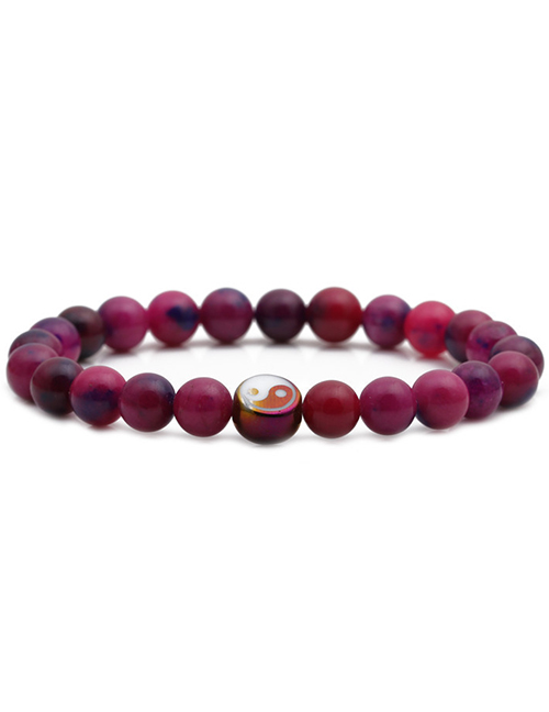Fashion Red 8mm Agate Stone Beaded Bracelet