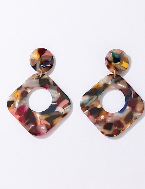 Fashion Square Acrylic Irregular Geometric Earrings