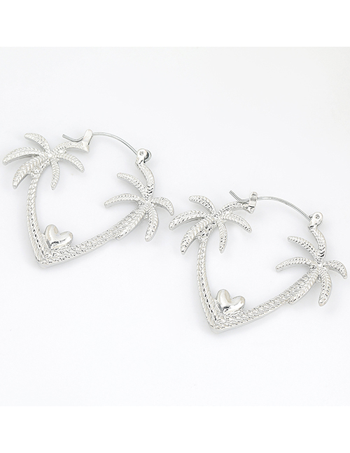 Fashion Silver Color Alloy Coconut Tree Metal Geometric Earrings