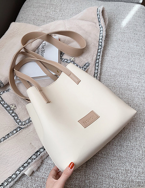 Fashion White Stitching Contrast Letter Logo Single Shoulder Messenger Bag
