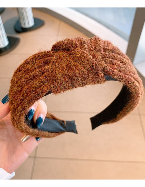 Fashion Coffee Knitted Wide-brimmed Headband