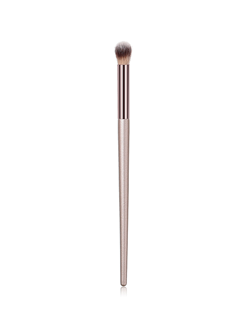 Fashion Champagne Gold Single Wooden Handle Nylon Hair Small Round Head Makeup Brush