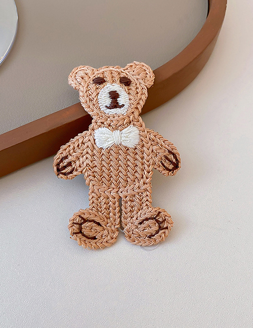 Fashion Coffee Bear Bear Knitted Cat Alphanumeric Hairpin