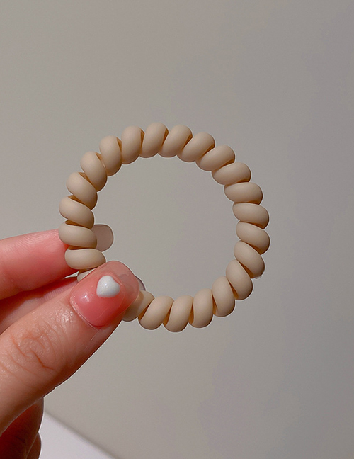 Fashion Milk Tea Color Frosted Phone Cord Hair Tie
