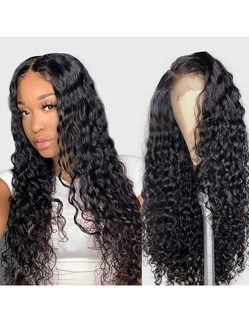 Fashion 22 Inches Front Lace Mid-length Curly Hair Wig