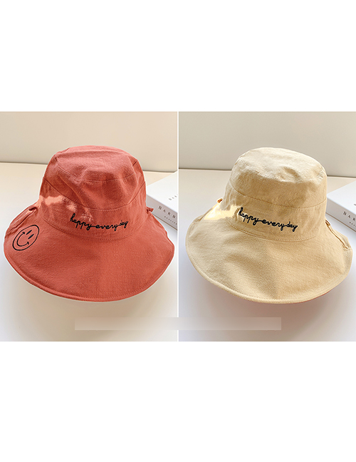 Fashion Red Khaki Double-sided Hat B Children's Double-sided Letter Printing Anti-sack Hat