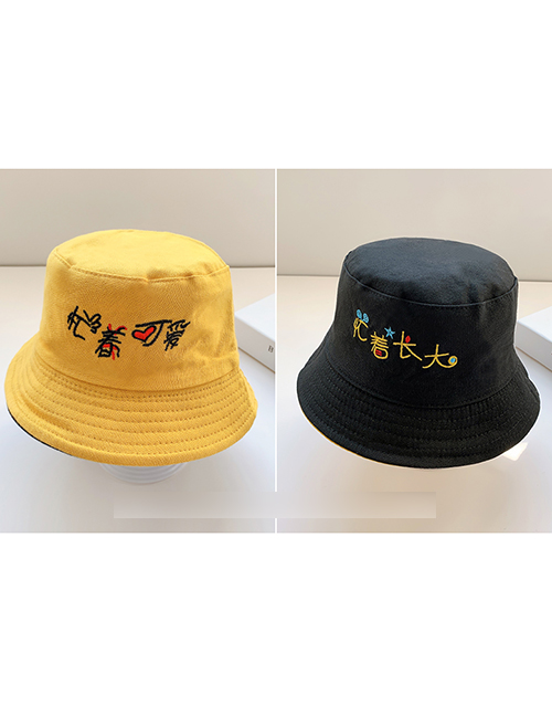 Fashion Double-sided D Children's Double-sided Letter Printing Anti-sack Hat