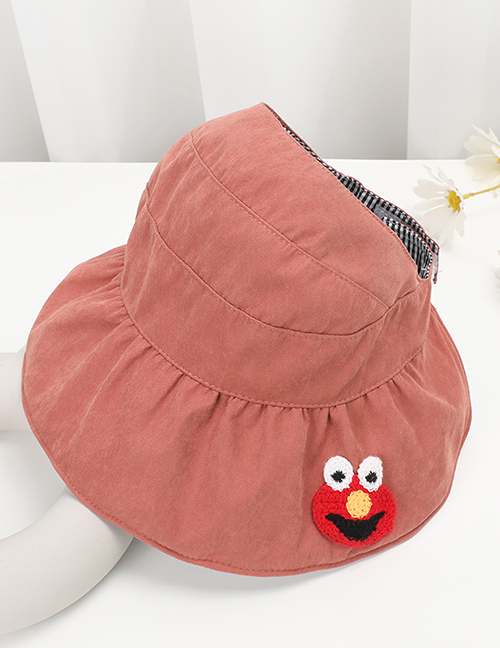 Fashion Orange Children's Daisy Empty Top Sunscreen Fisherman Hat