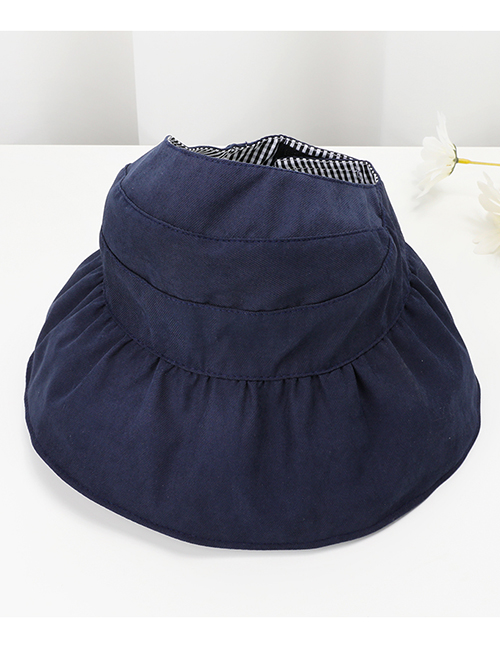 Fashion Blue Children's Daisy Empty Top Sunscreen Fisherman Hat