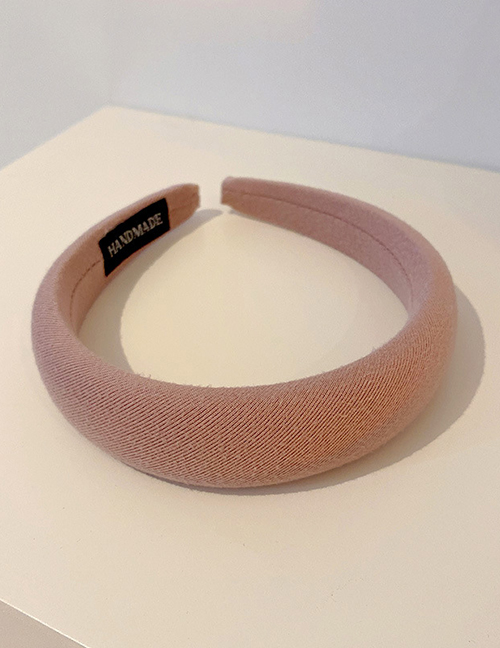 Fashion Pink Flannel Labeling Sponge Cloth Hair Band