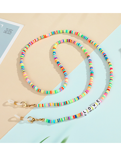 Fashion Color Suebito Letter Halterneck Glasses Chain