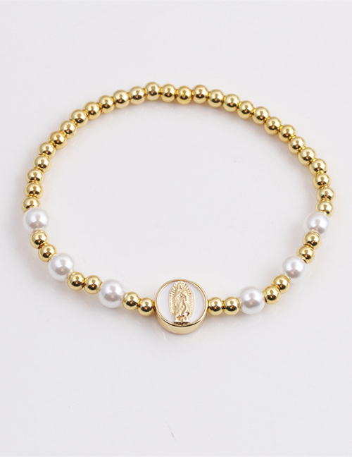 Fashion Gold Color Virgin Mary Beaded Bracelet