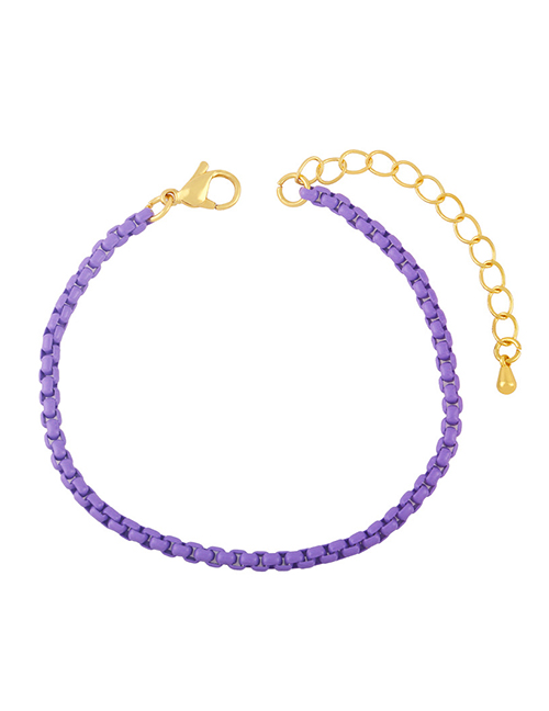 Fashion C (purple) Drip Box Chain Bracelet