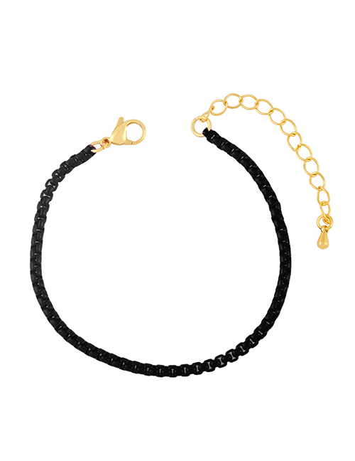 Fashion M (black) Drip Box Chain Bracelet