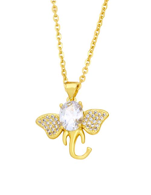Fashion Elephant Bronze Diamond Penguin Elephant Leopard Bear Necklace
