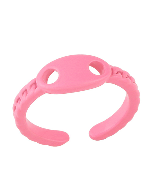Fashion Pink Dripping Pig Nose Bracelet Open Ring