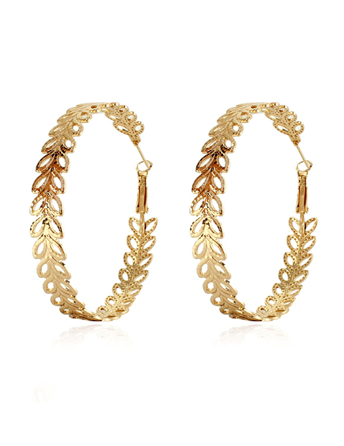 Fashion Gold Color Metal Hollow Earrings